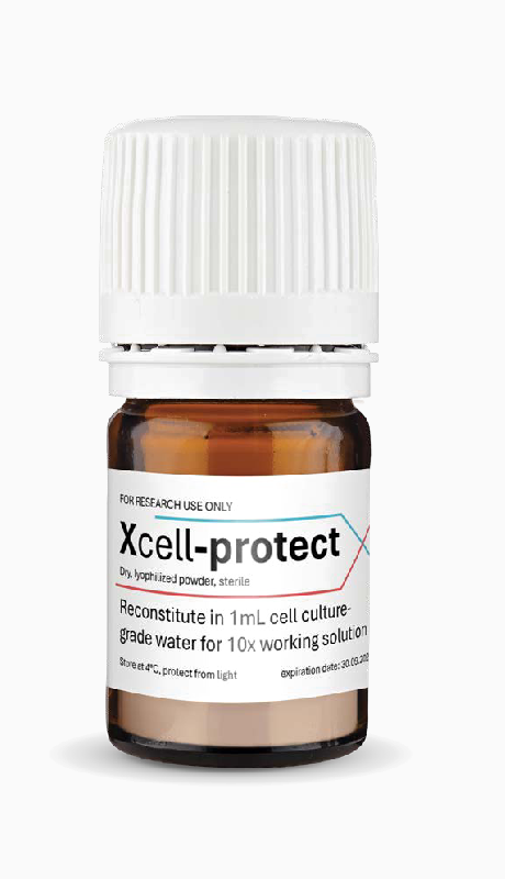 Xcell-protect vial, dry lyophilized powder, sterile